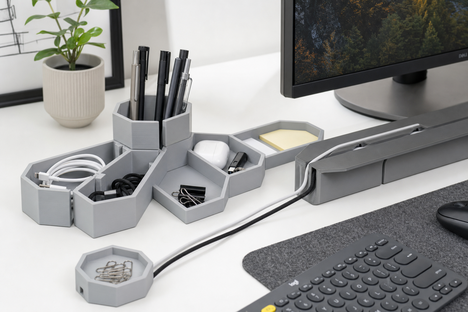 Cable & Desk Organizer — 3D Printed Modular Set