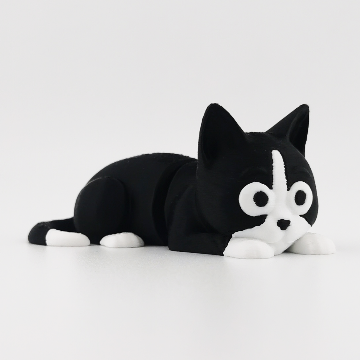 Flexi Tuxedo Cat Toy - 3D printed articulated toy