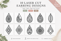Laser Earring SVG Bundle - 50 designs, instant digital download, SVG DXF PDF