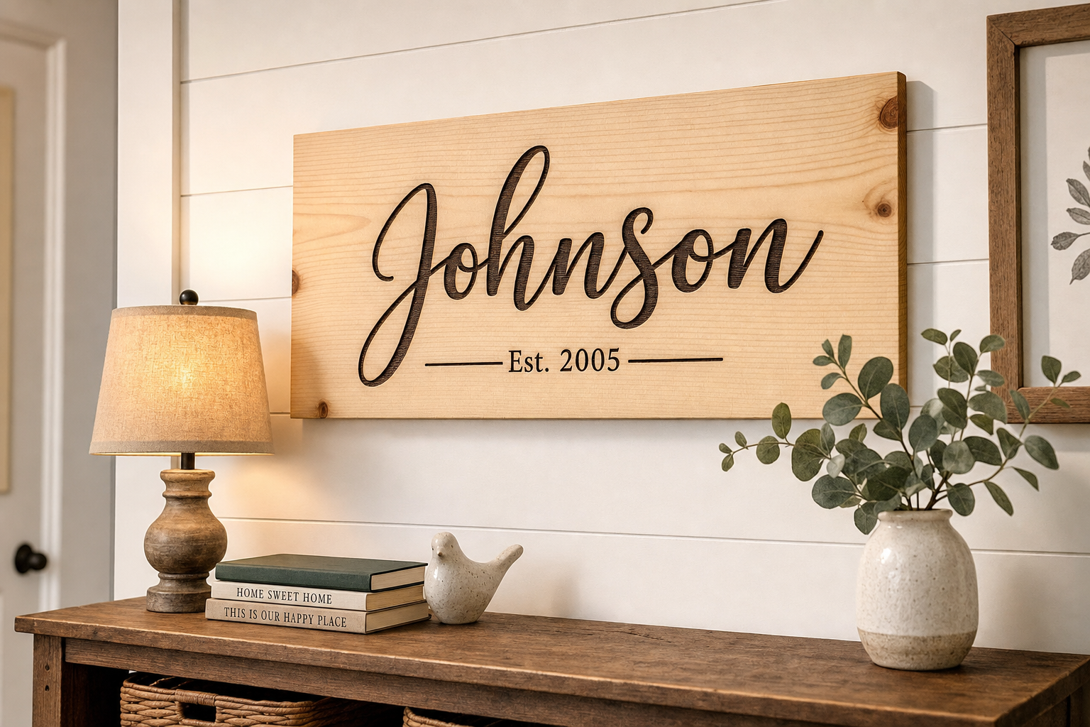 Personalized Wood Family Name Sign