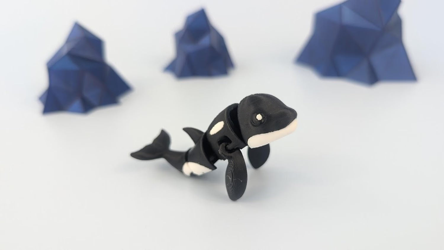Orca Whale Articulated Keychain Figure