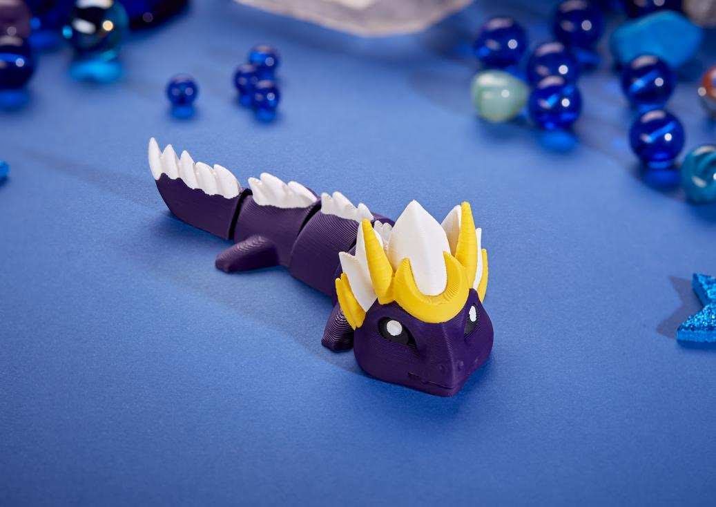 Moon Dragon Articulated Keychain Figure