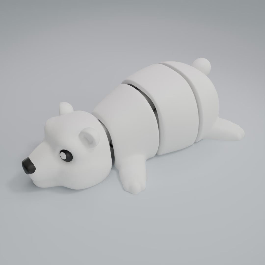 Polar Bear Articulated Keychain Figure
