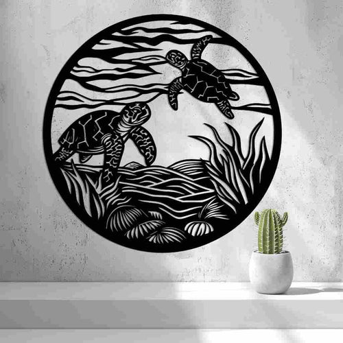 2d Turtles in Ocean