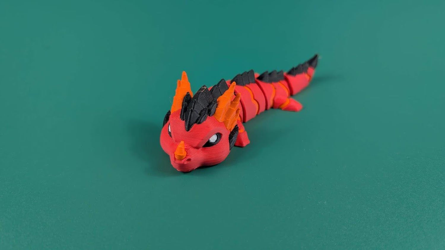 Magma Dragon Articulated Keychain Figure
