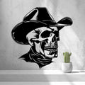 2d Skull With Cowboy Hat Wall Art
