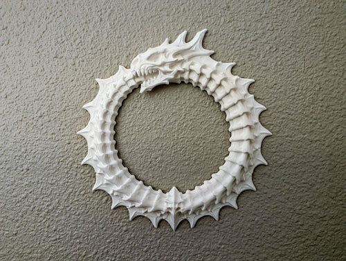 Bone Dragon Ouroboros Dark Wall Decor