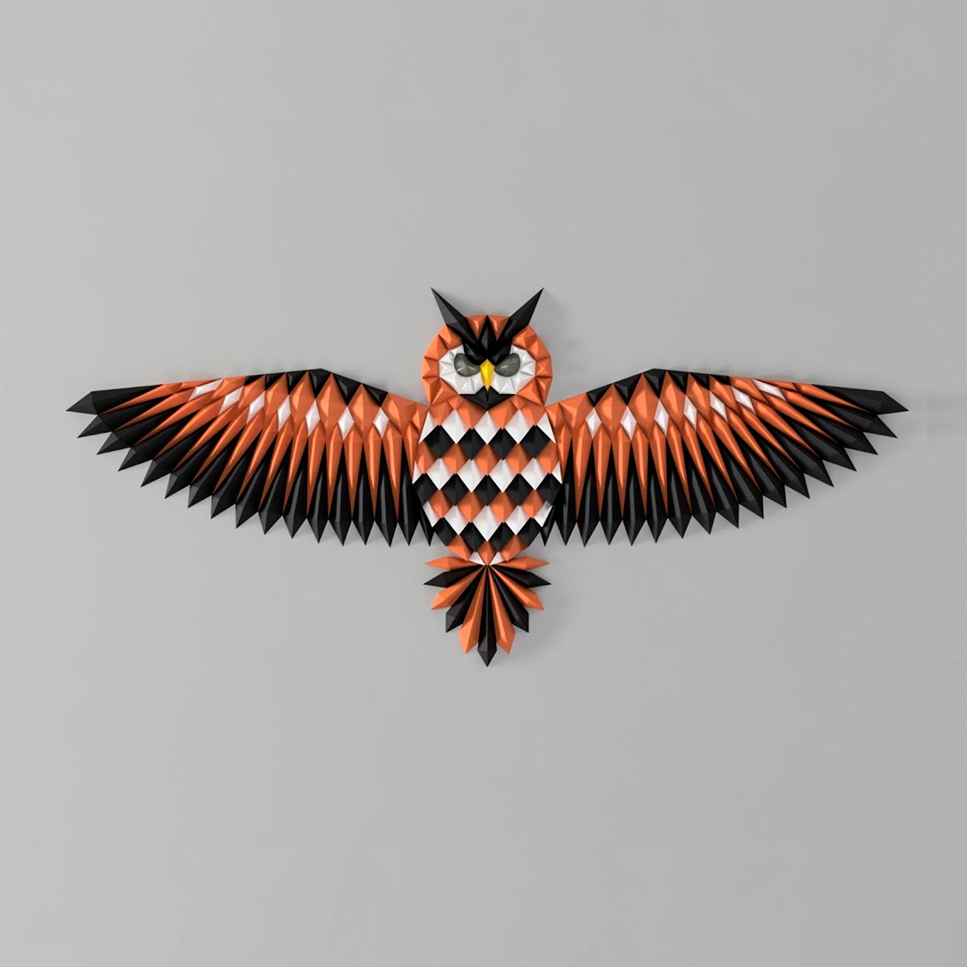 Geometric Owl Wall Art