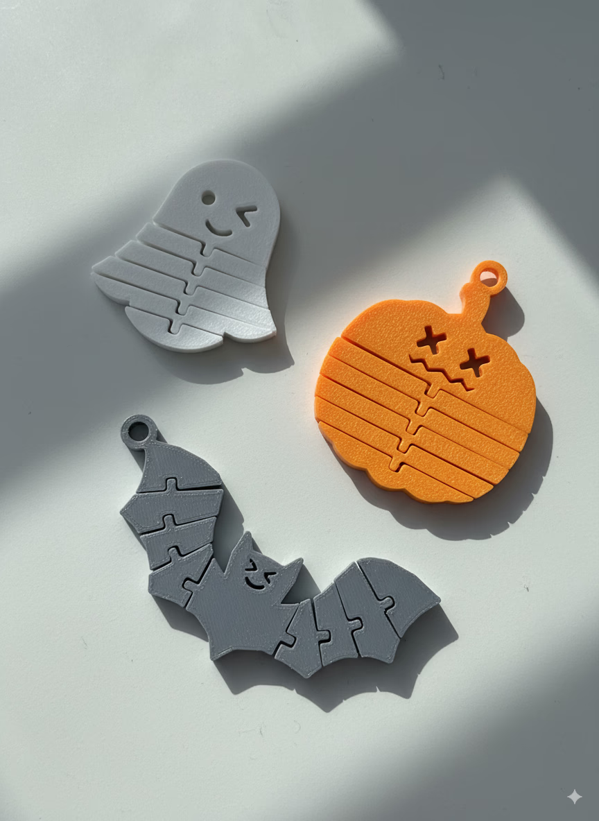 Spookyflex Trio | Halloween Flexi Keychains Bundle 3 in 1