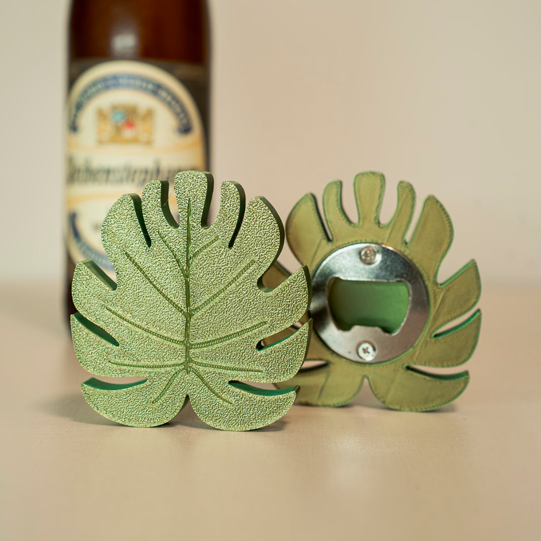 Monstera Pop | Monstera Shaped Beer Opener (40 Mm Insert Compatible)