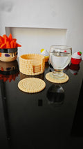 Wicker Style Coaster Set